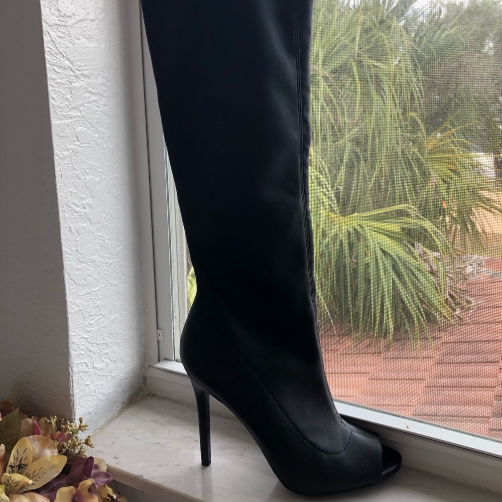 Aldo black leather boots